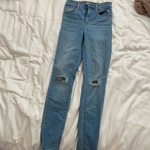 Levi’s mike high super skinny ripped jeans